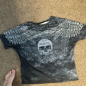 Graphic Skull and Wings Men’s T-Shirt